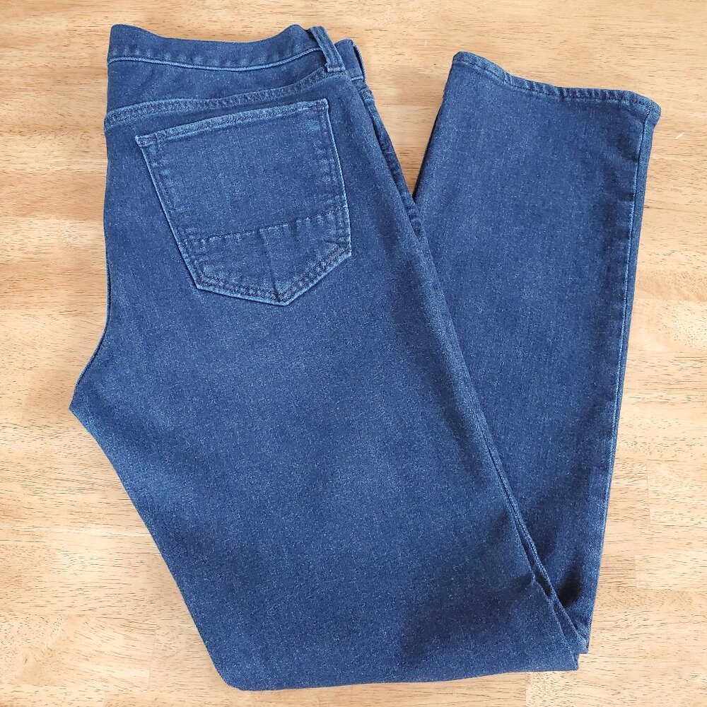 Banana Republic Travel Jean Slim Fit 33x32 men's soft denim blue jeans stretchy